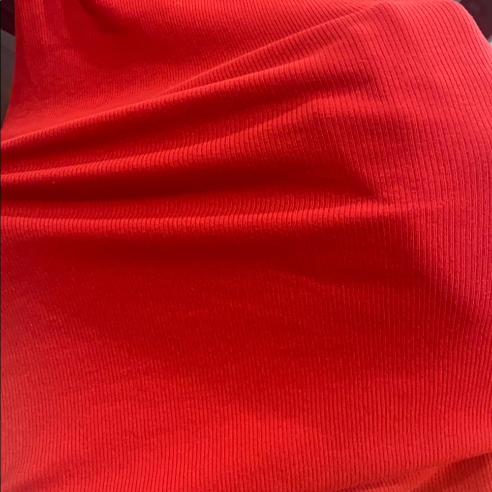 Red Ribbed Tank Dress - Picture 4 of 4